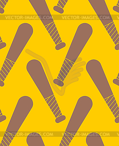 Baseball bat pattern seamless. Sports background - vector clipart