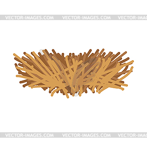 Empty nest bird . Bird house made of branches. il - vector clip art