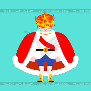 Little prince . Boy in crown. Royal son. illustra - vector clipart