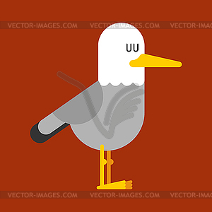 Seagull . gull Bird marine - vector image