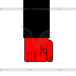 Boss fist red . Hand - vector clipart