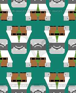 Fatigue pattern seamless. Tired worker office. - vector image