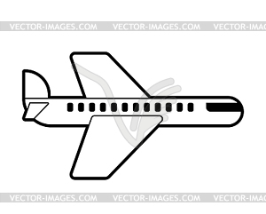 Значок значка авиалайнера. символ самолета - векторный клипарт / векторное изображение