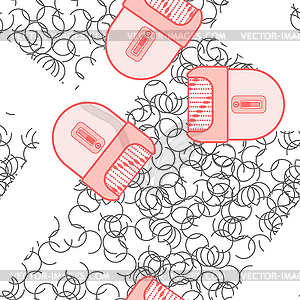 Epilation pattern seamless. Epilator of hair - vector image