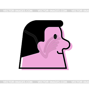 Head man icon. Face guy - vector image