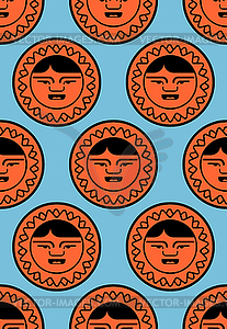 Eskimo pattern. Inuit background. arctic traditiona - vector image