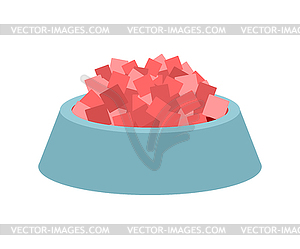 Pet food bowl . Cat and dog plate - vector clipart