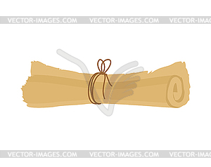 Scroll ancient . Parchment old paper. illustratio - vector image