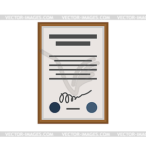 Certificate . Diploma sign. Award icon template - vector image