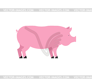 Pig . Piglet pink. Swine Farm animal. illustratio - vector clipart