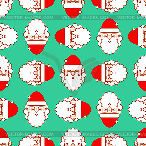 Christmas pattern seamless. Santa ornament. New Yea - vector image