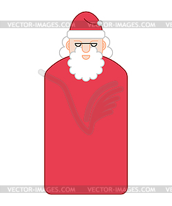 Santa Claus face. New Year grandfather portrait. - vector clipart