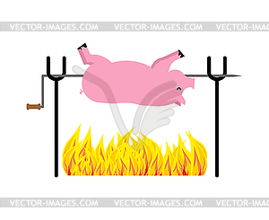 pit for roasting pig clipart