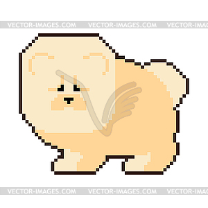 Chow Chow Pixel art. Dog 8 bit - vector image