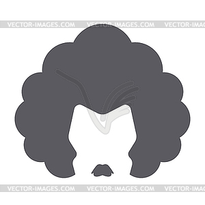 Wife symbol. woman icon. Hair and lips sign - vector clipart