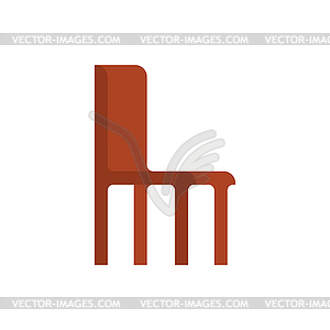 Chair Wooden . Old furniture - vector image