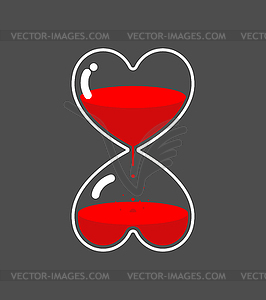Hourglass heart. Donor day. Blood transfusion. - vector clipart
