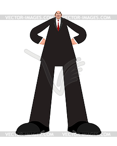 Big boss. Huge businessman. great chief - vector image