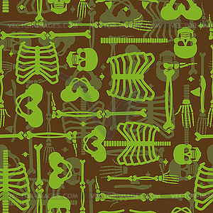 Army pattern Skeleton. War backgrund Skeletal syste - vector clipart