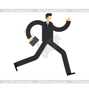 Businessman running . Boss run - vector image