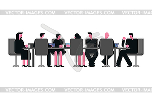 Business Team at table. Business Teamwork. Corporat - vector image