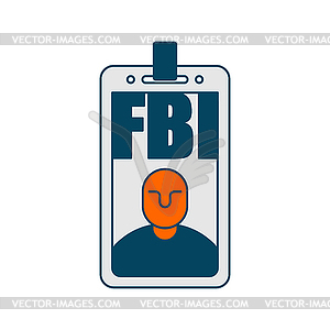 Fbi badge . Federal Bureau of Investigation sign - vector clip art