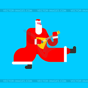 Father Frost Russian Santa Claus dancing. - vector image