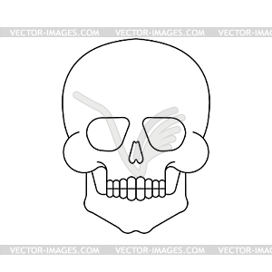 Skull . Skeleton Head . Scary symbol - vector clipart