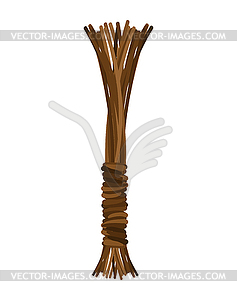 Rods flogging punishment. swish Birch branches. - vector clipart