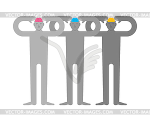 Brainstorm. Business team thinking. Brain in head - vector clip art