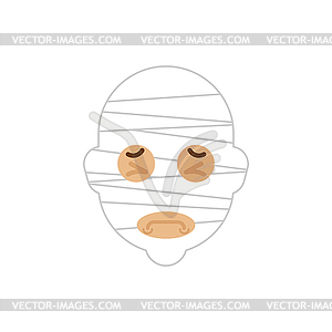 Bandaged head. Headache. Head pain. Metaphor of - vector clipart