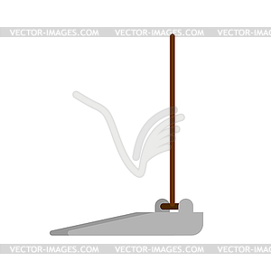 Dustpan . Scoop for garbage. Janitor Accessory  - vector clipart