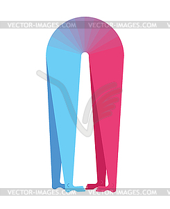 Foot lovers. Valentine card. Valentine`s Day - vector clipart