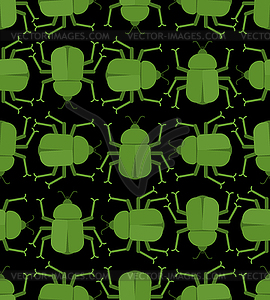 Beetle pattern seamless. bug Insect background. - vector image