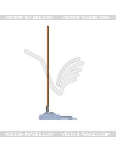 Mop . swob with rag. Janitor Accessory  - vector clip art