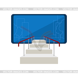 Ladder to online. Login Internet in smartphone - vector clip art