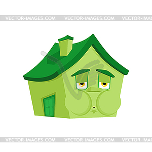 House Nausea Feeling sick emotion . Sick Home - vector clip art