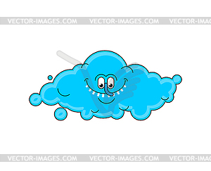 Funny cloud. Cheerful clouds .   - vector image