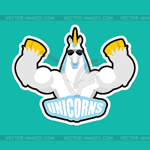 Unicorns sport logo. Magic horse Sports team club - vector EPS clipart