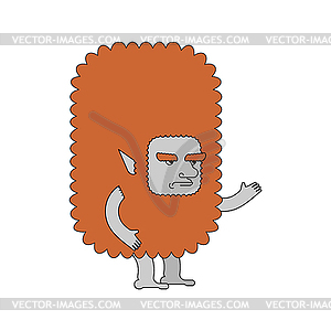 Boggart . Home goblin. Shaggy dwarf - vector clipart