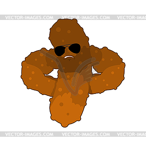 Shit Strong Cool serious. Turd powerful. poop - vector EPS clipart
