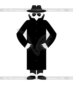 Invisible Man . Invisible in cloak and hat - vector image