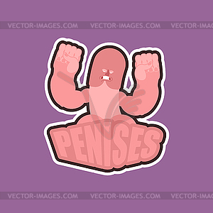 Penises sport logo. Penis Sports team club emblem. - vector clipart