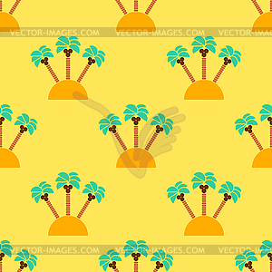 Palm tree pattern seamless. Coconut tree background - vector image