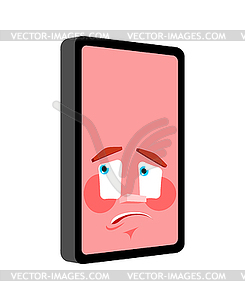 Smartphone oops emotion . Phone confused. Mobile - vector image