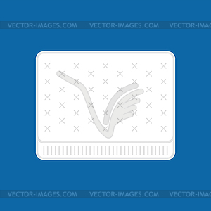 Mattress . Squab Cartoon Style - vector image