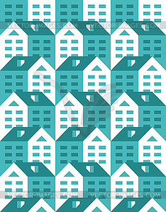 House pattern seamless. Town background. Small - vector clipart / vector image