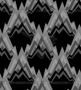 Mountain pattern seamless. Rocks background. Black - vector image