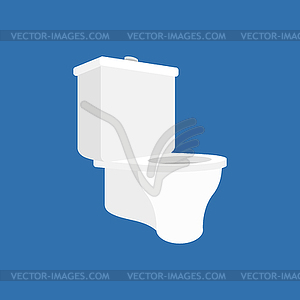 Toilet bowl . lavatory Cartoon Style - vector clip art