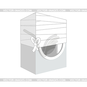 Washer bandaged broke down. ill washing machine - vector image